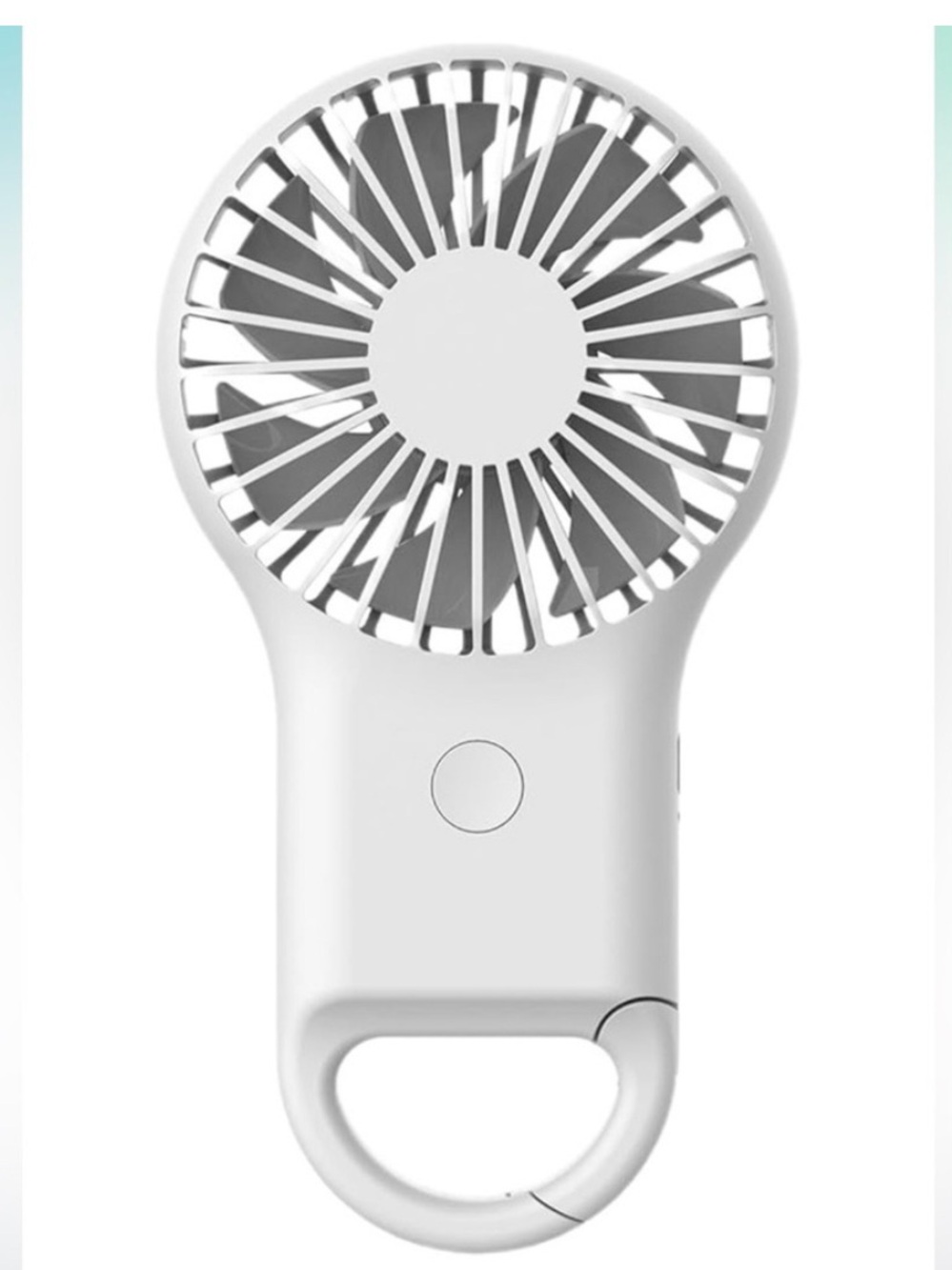 Rechargeable Handheld Fan with Carabiner